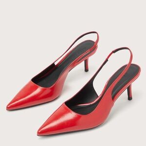 Billini Diane Crimson Pointed Toe Slingback in Red